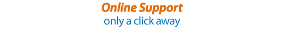 Online Support - only a click away